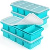 Silicone Freezer Tray with Lid - 1 Cup Silicone Food