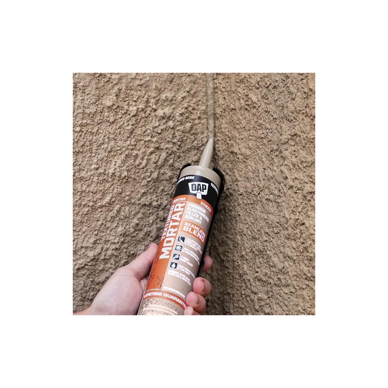 DAP Textured Mortar Premium Elastomeric Latex Filler & Sealant, Beige,