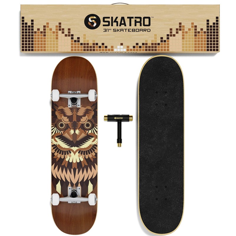 Skatro - Pro Skateboard 31 Complete Skateboard. Skate Board Ages: