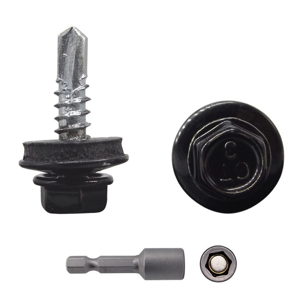 (Pack of 25 pcs) Metal Roofing Screws, 4.8 x 19