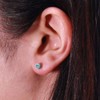 B&Dminoyaki KO-S6 Mino Ware Earrings (Ceramic Posts), Small Round Clear