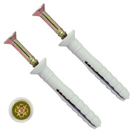 TERF® Nylon Hammer Fixing Flat Countersunk Head Zinc Yellow 6.0mm X 60mm - Pack of 25