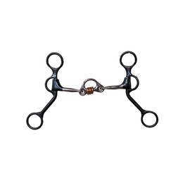 Dutton Bits Dog Bone Roller Small Port Short Shank Swept Back Cheek Equine Bit