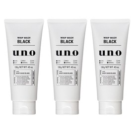Uno Whip Wash Black Cleansing, 130g, 3 pieces / 우노 휩 워시 블랙 클렌징, 130g, 3개