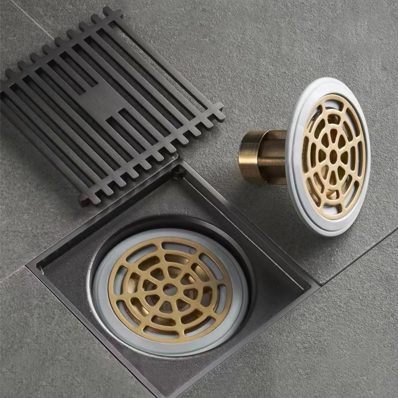 Floor Drain Core, HERKINDNESS Odour Trap Floor Drain with Rubber