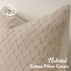FIOUOVO 12x20 Pillow Covers 100% Cotton Beige Pillow Covers Decorative
