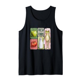 Fresh Foods Organic Food Funny Vegetable frog Lover Tank Top