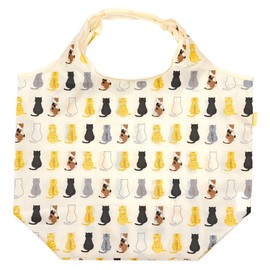 Hamamonyo Eco Tote Large Sitting Cat, white (off-white)