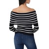 CIDER Striped Off The Shoulder Long Sleeve Knit Sweaters Going