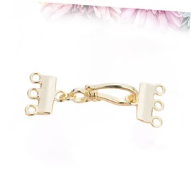 jojofuny 3 Strand Copper Plating Clasps for DIY Jewelry Making Necklace Connectors Separable Layered Design for Craft Enthusiasts