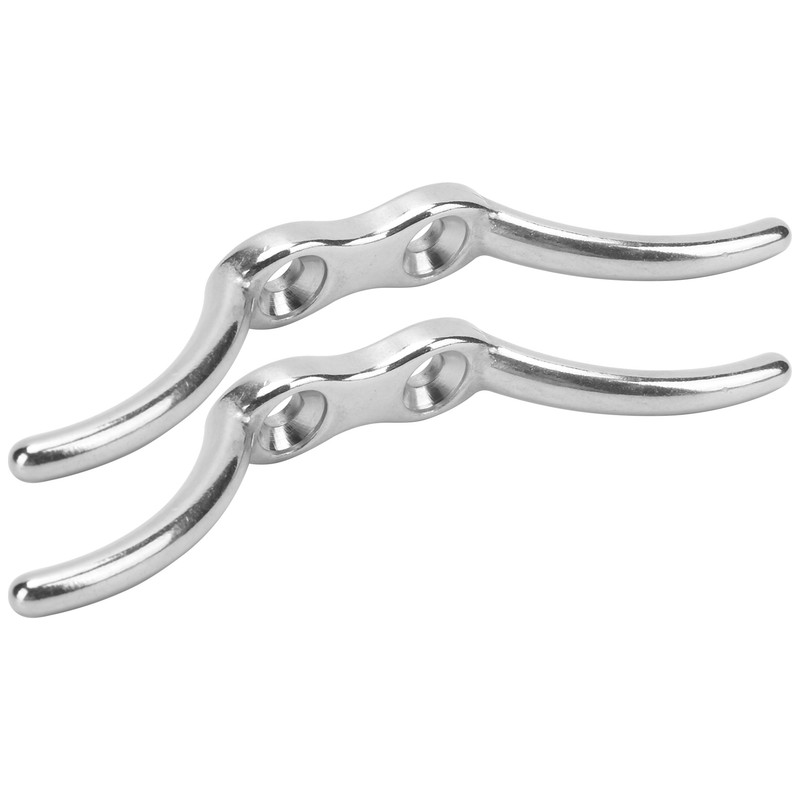 2pcs/set 6in Cleat Stainless Steel Flagpole Cleat Hook Flag Halyard