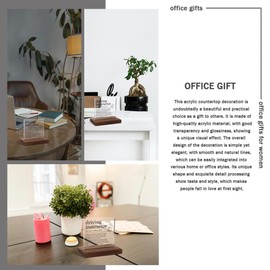 Thank You Gifts for Driving Instructor, Appreciation Gifts for Driving Instructor, Office Desk Decor Gifts for Driving Instructor, Retro Acrylic Desk Sign With Positive Quotes,4 x4inch,HSJ31