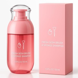 Detergente per pennelli da trucco, 55 ml, shampoo e detergente per il trucco, vegano, pulizia profonda dei pennelli da trucco, per spugne e cipria