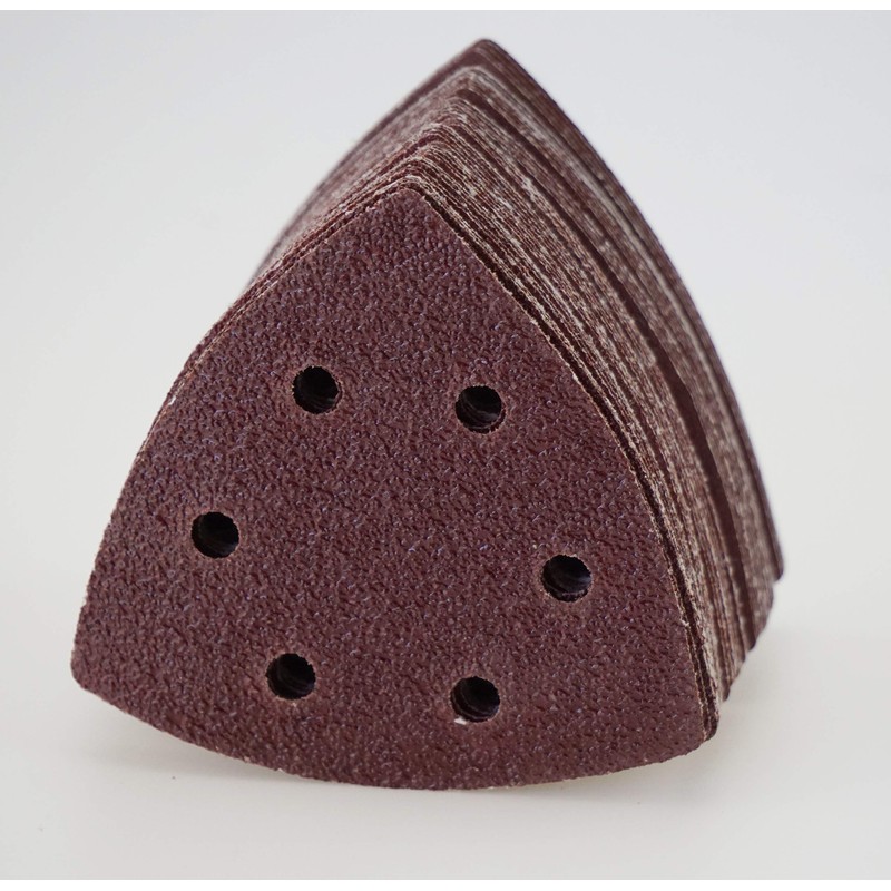50 Sheets Velcro Sanding Triangles for Delta Sander - 93