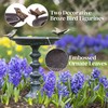 Evergreen Hummingbird Metal Bird Bath Bowl with Stand - Heavy