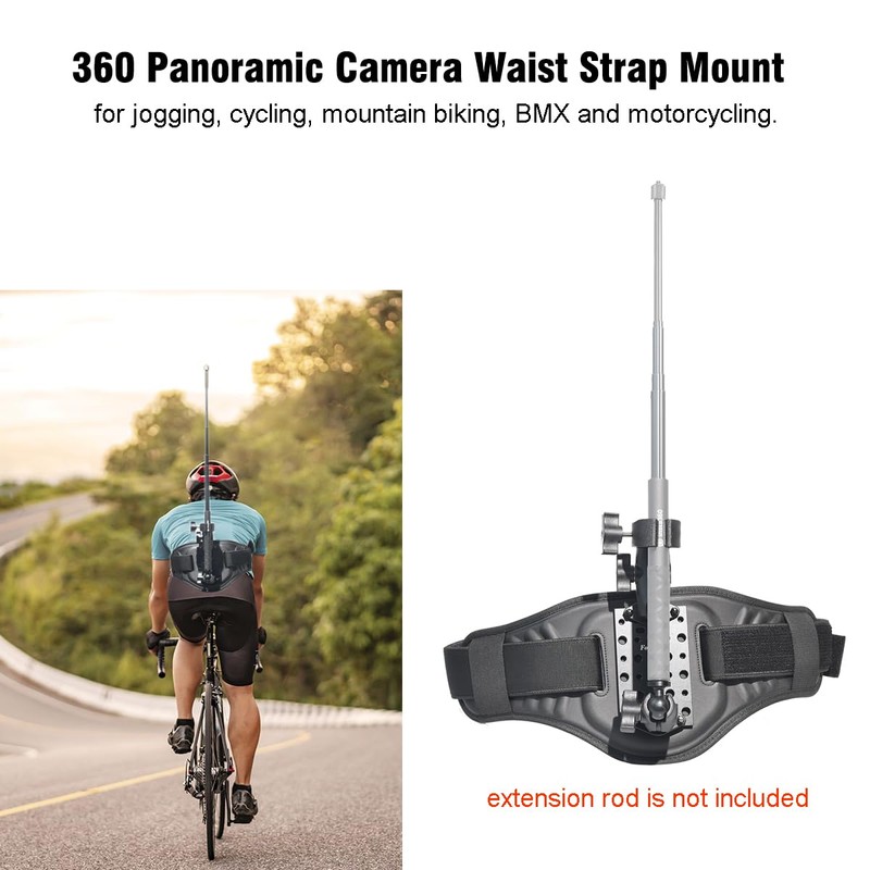 Fotoleey Updated Back Bar Waist Strap Mount for Insta360 X5/X4/X3/X2
