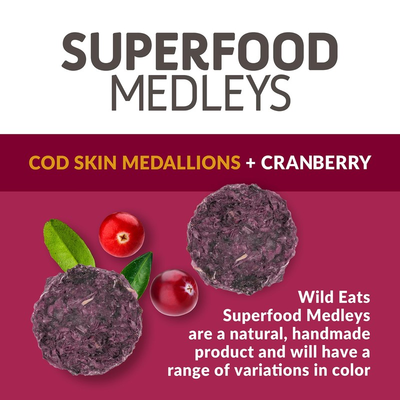 Wild Eats Cod Skins Dog Treat Superfood Medallions 3oz -
