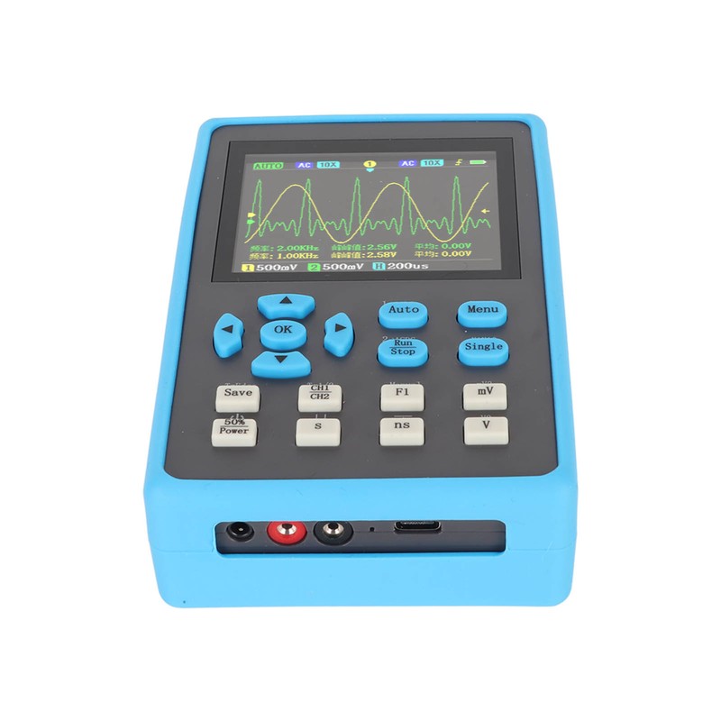 Handheld Oscilloscope 2 Channel 120MHz Bandwidth 2.8in LCD Backlight Display