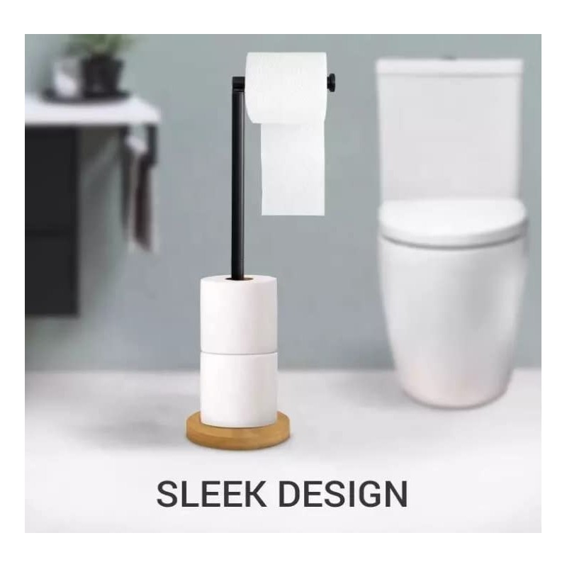 Toilet Roll Holder Free Standing Spare Roll Holder with Swivel