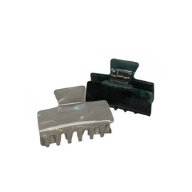 Seleny Resin White and Jade Green Claw Clip Set