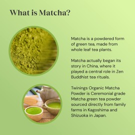 Twinings Matcha Green Tea Powder Tin - Organic Ceremonial Grade Matcha Powder from Japan, Tea for Health & Self Care, Vegan Friendly, Enjoy Hot or Cold, 30g