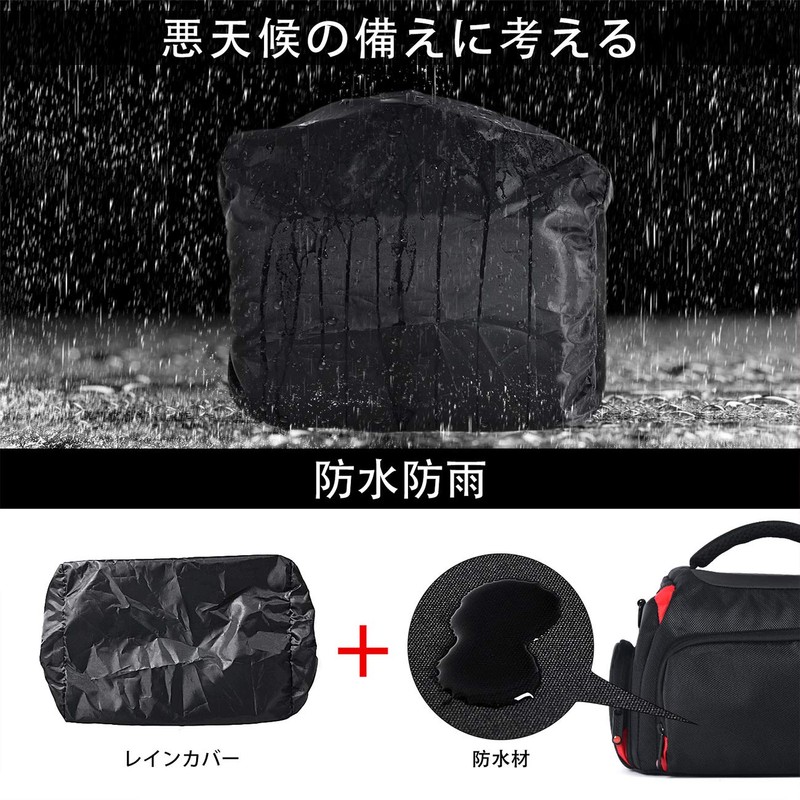 FOSOTO SLR Camera Bag, Large Capacity, Shoulder Bag, Mirrorless SLR