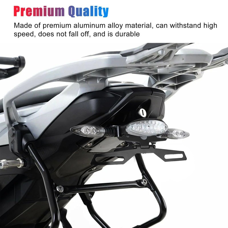 Universal Motorcycle License Plate Bracket, Adjustable Folding Mount Holder with