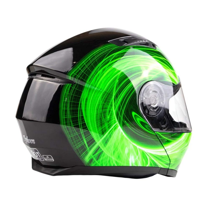 Typhoon TH158 Adult Modular Motorcycle Helmet DOT Dual Visor Full