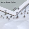 Dainty 6 Pairs Earrings Sets for Multiple Piercing, Lightweight 14K