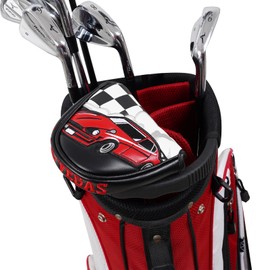 CRAFTSMAN GOLF Black and White Racing Flags Red Racing Car Mallet Putter Cover Headcover for Scotty Cameron Odyssey