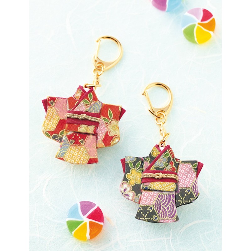 Panami LH-95 Handicraft Kit, Japanese Mini Kimono Keychain, Making Without