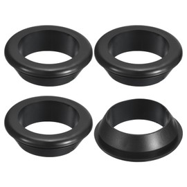 uxcell 4 Pcs Rubber Grommets, 50mm ID 60mm Drill Hole Double Sided Hollow Firewall Hole Plugs Round Electrical Wiring Gasket, Black