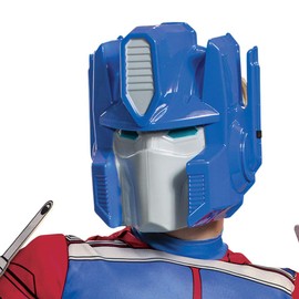 Disguise Optimus Prime Costume, Muscle Transformer Costumes for Boys, Padded Character Jumpsuit, Kids Size Small (4-6) Blue & Red