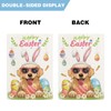 YOVOYOA Golden Retriever Happy Easter Garden Flags for Outside,Easter Eggs