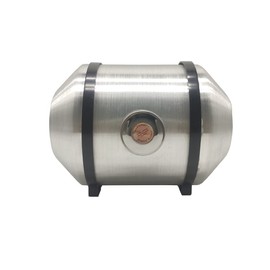 JSD 4 Gallons 10"x14" Aluminum Spun Round Fuel Cell Tank / Gas Tank Center Fill 1/4" NPT Outlet