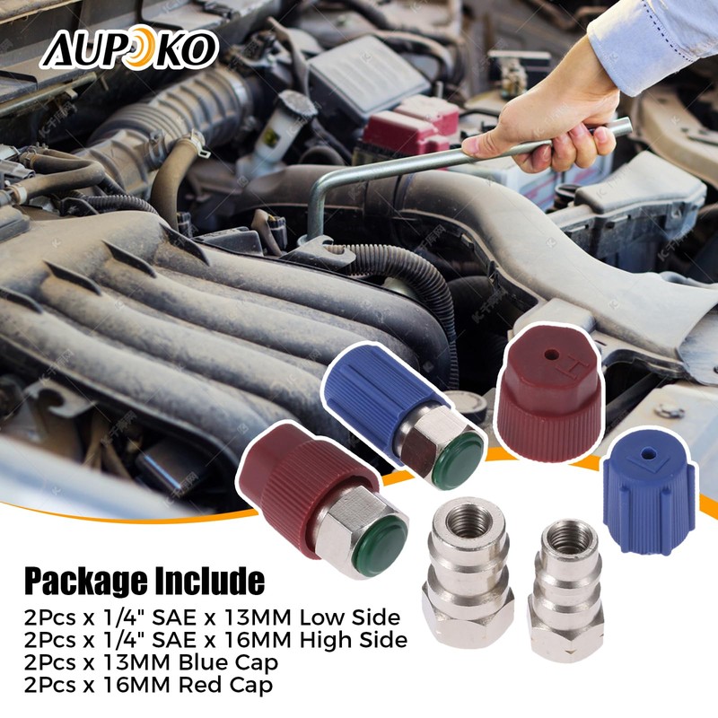Aupoko 2 Sets R12 R22 to R134A Retrofit Valve Kit,