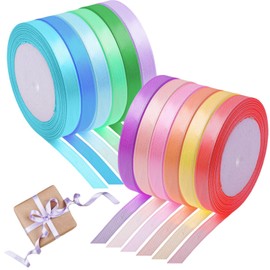 6mm Satin Ribbon Set – 12 Rolls of 22 Meters Each, Craft Ribbon for Gift Wrapping, DIY Crafts, Sewing, Floral Decoration – Assorted Colors