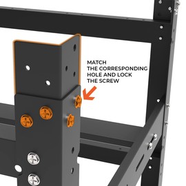 AAAwave The Sluice V.2 12 GPU Mining Rig Frame and 4 pcs of Stacking Brackets (Black)