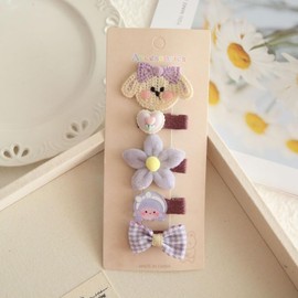 Baby Hair Clips 5PCS 2.5″Cute Baby Girls Clips Alligator Clips for Baby Girls Infants Toddlers (Light Purple)