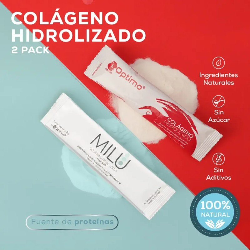 Kit Colágeno Hidrolizado Optimo + Milu Marino