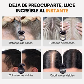 Henrys Polvo para Retocar Raíces Negro 4g, Define Línea del Cabello, Rellena Zonas con Poco Cabello, Disimula Caída, Aporta Volumen