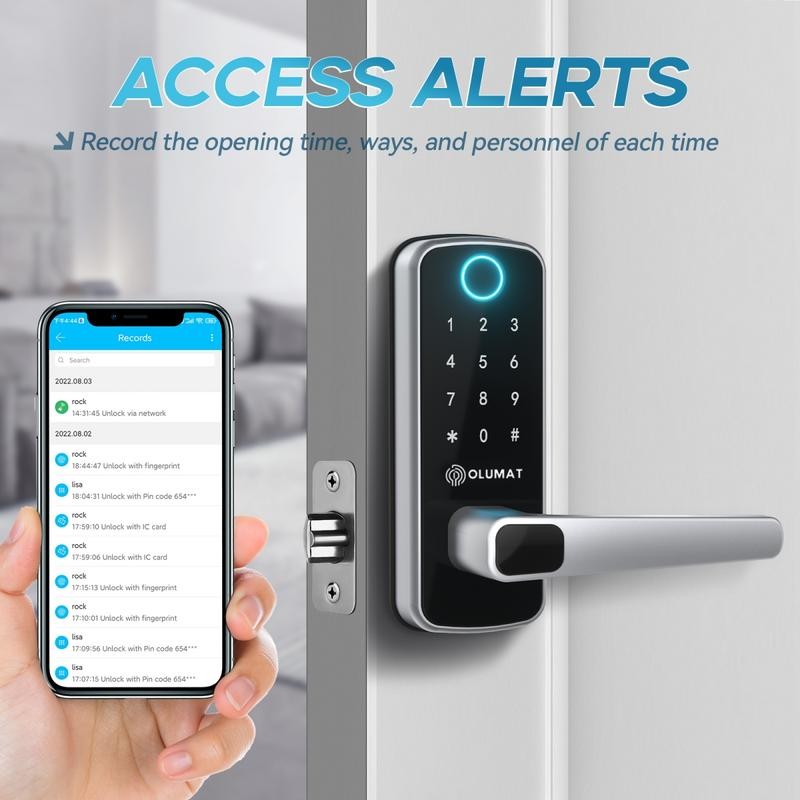 Smart Door Lock, Keyless Entry Door Lock Fingerprint Door Lock