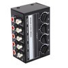 Stereo Mini Mixer Passive Audio Signal Controller 4 Channel Hub