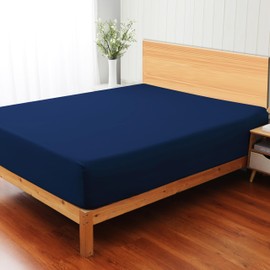 Shunjie.Home 100% Egyptian Cotton 400 Thread Count Queen Size Sateen Fitted Sheet Only, Deep Pocket for 15" Mattress, Luxuriously Soft, Durable, and Breathable Bed Linen for Ultimate Comfort