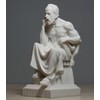 Greek Philosopher Socrates Alabaster Statue Sculpture Athens Academy 6.7 inches