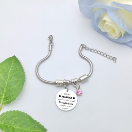 JRZDFXS Pack of 2 Bracelets Mother Daughter Gift for Mother's Day Gift for Mum Bracelets for Mother Bracelet Mum Christmas Gifts for Mum Birthday Gift from Mum, L, Stainless Steel