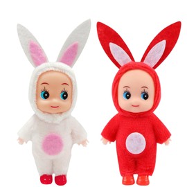 2pcs Christmas Elf Baby Mini Dolls,Christmas Baby Elves Twins Cute Little Elfs,Naughty Tiny Baby Elf Doll Novelty Toys Christmas Tradition Small Dolls for Girls Boys Kids Gift Xmas Stocking Stuffers