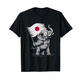 Japanese Flag Elephant Japanese Roots Japanese Pride Japan T-Shirt