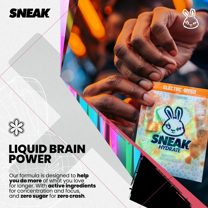 SNEAK Energy Drink Starter Pack | 9 Sachets with Monochrome