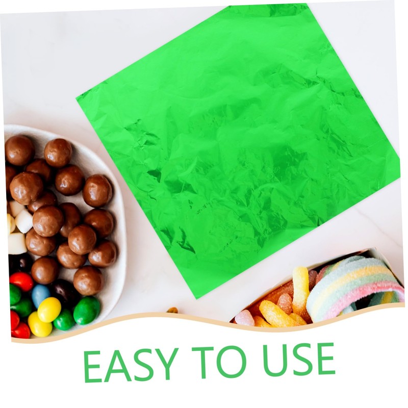 FUNOMOCYA 100pcs Aluminum Foil Wrapping 20x20cm Candy Wrapper Tin Foil